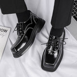 Amozae- Danwol Contrast Stitch Patent Shoes