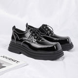 Amozae- Danwol Contrast Stitch Patent Shoes