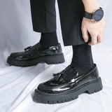 Amozae- Dundae Black Patent Chunky Sole Loafers