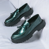 Amozae- Dundae Green Patent Chunky Sole Loafers