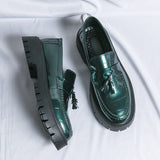 Amozae- Dundae Green Patent Chunky Sole Loafers