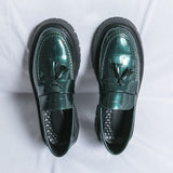 Amozae- Dundae Green Patent Chunky Sole Loafers