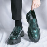 Amozae- Dundae Green Patent Chunky Sole Loafers