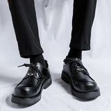 Amozae- Dupo Metal Badge Derby Shoes