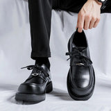 Amozae- Dupo Metal Badge Derby Shoes