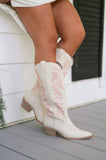 Amozae-Zerena Western Boots- Bone