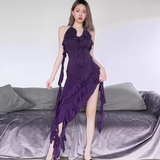 Amozae-dress to impress party dress nye outfits Chic Purple Summer Dress   YM1392