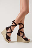 Amozae-Espadrille Platform Lace-Up Heel Sandals