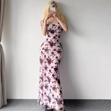 Amozae-dress to impress party dress nye outfits romantic rose print dress YM1269