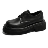 Amozae- Chungmuro Flatform Lace-up Derby Shoes