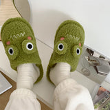 Amozae-back to school outfits Frog Fuzzy Slippers