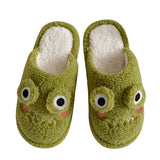 Amozae-back to school outfits Frog Fuzzy Slippers