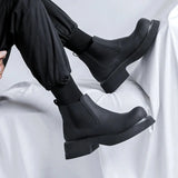 Amozae- Galhyeon Matte Black Chelsea Boots