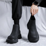 Amozae- Galhyeon Matte Black Chelsea Boots