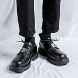 Amozae- Gangseo Metal Badge Lace-up Chunky Sole Shoes