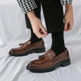 Amozae- Gwanak Faux Leather Tassel Loafers