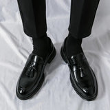 Amozae- Gwanak Faux Leather Tassel Loafers