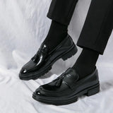 Amozae- Gwanak Faux Leather Tassel Loafers