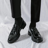 Amozae- Gwanak Faux Leather Tassel Loafers