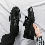 Amozae- Gwanak Faux Leather Tassel Loafers