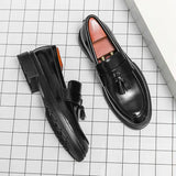 Amozae- Gwanak Faux Leather Tassel Loafers