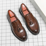 Amozae- Gwanak Faux Leather Tassel Loafers