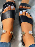 Amozae-Pearl Flat Heel Sandal