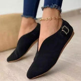 Amozae- Amozae Pointed Toe Suede Women Flats Shoes Woman Loafers Summer Fashion Sweet Flat Casual Shoes Women Zapatos Mujer Plus Size35-43