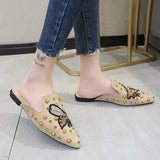 Amozae- Amozae 2025 Luxury Women Mules Ladies Summer Chinese Slippers Women Shoes 2019 New Low Heels Flat Casual Shoes Woman Flip Flops