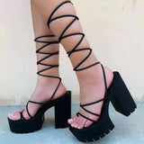 Amozae-2024 Women Gladiator Sandals Female Cross Strap Platform High Heel Ladies Casual Open Toe Shoes Woman Summer Fashion Sandalias