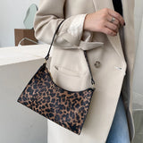 Amozae-Gusure Fashion Leopard Pattern Shoulder Women Bag Hand Bag Personality Wild Pu Leather Designer Purses and Handbags