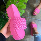 Amozae- Christmas Gift 2025 Summer Slippers Women Fashion New Flat Female Slippers Platform Gear Shoes Pen Toed Flip Flops High Quality Women Shoes