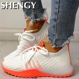 Amozae-2024 Women Sneakers Flats Casual Lighted Shoes Woman Breathable Mesh Sneakers Shoe Sports Soft Chaussures Office Students Shoes