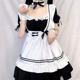 Amozae--2024 Black Cute Lolita Maid Costumes Girls Women Lovely Maid Cosplay Uniform Animation Show Japanese Outfit Dress Clothes