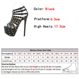 Amozae-2024 New Summer Platform High Heels Sandals Women Sexy Peep Toe Pumps Fashion Rivet Decoration Ladies Party Pole Dance Shoes