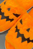 Amozae-Halloween Pumpkin Flat Slippers