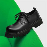 Amozae- Hancheon Extra Round Toe Derby Shoes