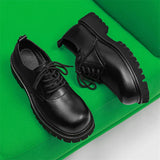 Amozae- Hancheon Extra Round Toe Derby Shoes