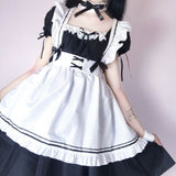 Amozae--2024 Black Cute Lolita Maid Costumes Girls Women Lovely Maid Cosplay Uniform Animation Show Japanese Outfit Dress Clothes