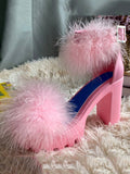 Amozae-Furry Chunky Heel Sandal