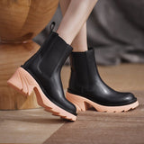 Amozae-2024 Women Chelsea Designer Boots Fetish Chunky Platform Ankle Boots Lady Kawaii Booties Lolita Goth Punk 6.5cm High Heels Shoes