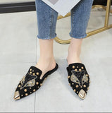 Amozae- Amozae 2025 Luxury Women Mules Ladies Summer Chinese Slippers Women Shoes 2019 New Low Heels Flat Casual Shoes Woman Flip Flops