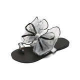 Amozae- Amozae  Luxury Celebrities Slippers Women Larger Rhinestone Ring Toe Cute Polka Dot Bow-Tie Flats Flip Flops Indoor Shoes Ladies Sexy