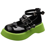 Amozae-back to school outfits Heart Buckle Chunky Sandals