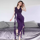 Amozae-dress to impress party dress nye outfits Chic Purple Summer Dress   YM1392