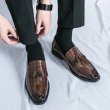 Amozae- Janggi Croc Patent Tassel Loafers