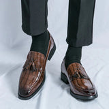 Amozae- Janggi Croc Patent Tassel Loafers