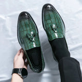 Amozae- Janggi Croc Patent Tassel Loafers