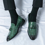 Amozae- Janggi Croc Patent Tassel Loafers