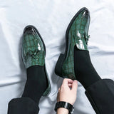 Amozae- Janggi Croc Patent Tassel Loafers